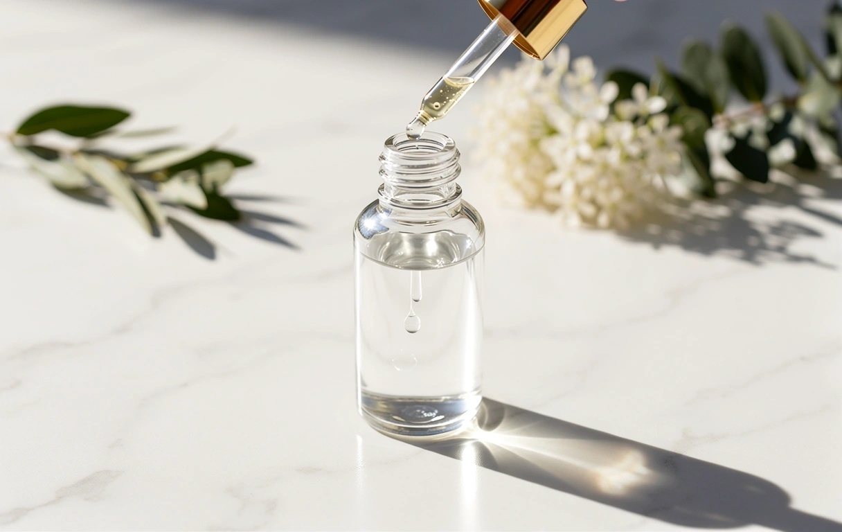 Luxury skincare bottles